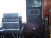 JBL and Nady speakers and 4 of our power amps We run 2 Nady cabs plus 2 JBL's and 2 subwoofers. More added as needed.